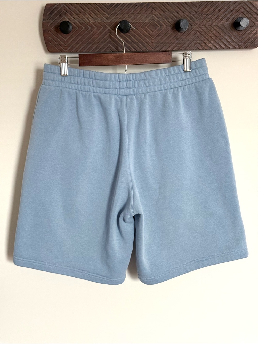 Adidas Light Blue Trefoil Fleece Lounge Sweat Shorts 9” Inseam Men’s Large - Picture 3 of 13